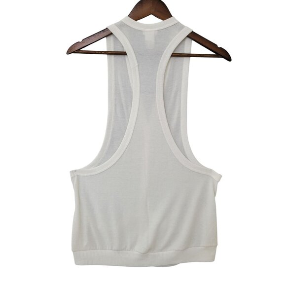 Poetry Sleeveless Button-Front Vest Womens Size L White Pockets - Picture 2 of 4